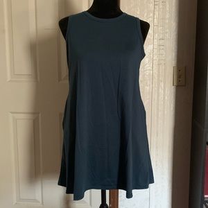 🥰 EUC Teal/Blue A-line Swing Tank Top with Pockets
